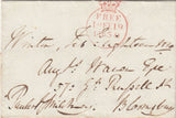 143495 1830 FREE MAIL, WINTON, HANTS TO BLOOMSBURY WITH FINE 'CROWN/FREE' DATE STAMP.