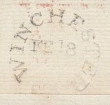 143495 1830 FREE MAIL, WINTON, HANTS TO BLOOMSBURY WITH FINE 'CROWN/FREE' DATE STAMP.