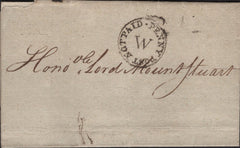 143501 1785 MAIL USED IN LONDON WITH 'PENNY POST NOT PAID/W' CIRCULAR HANDSTAMP APPLIED IN WESTMINSTER OFFICE ON LETTERS TRANSFERRED FROM THE GENERAL POST TO THE LONDON PENNY POST (L394).