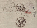 143501 1785 MAIL USED IN LONDON WITH 'PENNY POST NOT PAID/W' CIRCULAR HANDSTAMP APPLIED IN WESTMINSTER OFFICE ON LETTERS TRANSFERRED FROM THE GENERAL POST TO THE LONDON PENNY POST (L394).