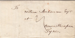 143503 1758 MAIL LONDON TO NEWCASTLE UPON TYNE WITH 'AE' LONDON RECEIVER'S HANDSTAMP.