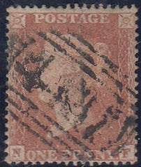 143506 1855 DIE 2 1d PL.13 S.C.16 (SG21)(NF), FINE USED.