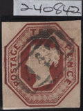 143511 1848 10d BROWN EMBOSSED (SG57) VERY FINE USED.