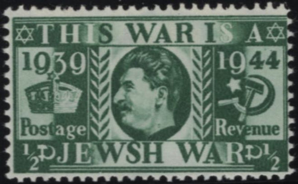143513 1944 GERMAN PROPAGANDA FORGERY BASED ON DESIGN OF KING GEORGE V 1935 ½d GREEN SILVER JUBILEE (SG453), VERY FINE UNUSED.