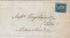 143520 1854 MAIL LONDON TO MANCHESTER 2d BLUE PL.4 (SG19) (TF) IN STATE 2 (SPEC F1h).