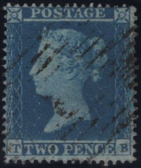 143522 1854 2d BLUE PL.4 (SG19)(TB) STATE 2 (SPEC F1h). FINE USED.