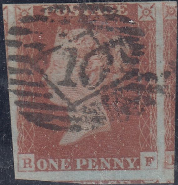 143526 1848 1d PL.85 (SG8)(RF) FINE USED.