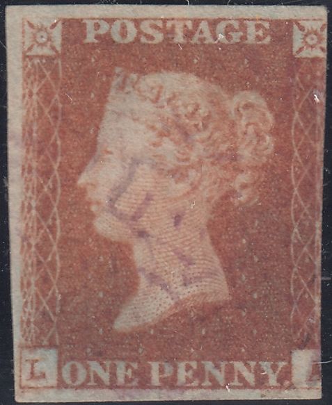 143529 1848 1d PL.85 (SG8)(LA) USED.