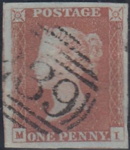 143530 1848 1D PL.85 (SG8)(MI) GOOD USED.