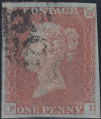 143531 1848 1d PL.85 (SG8)(PD) GOOD USED.
