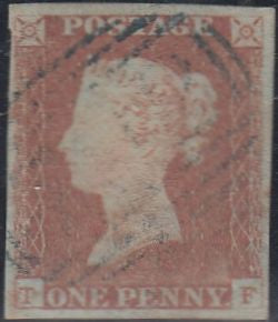 143534 1848 1d PL.85 (SG8)(TF) FINE USED.