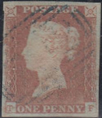 143534 1848 1d PL.85 (SG8)(TF) FINE USED.