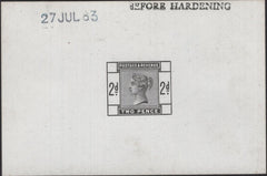 143537 1883 2d LILAC (SG189) DIE PROOF 'BEFORE HARDENING'.