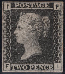 143539 1867 PARIS EXHIBITION PROOF 2d BLACK PL.9 IMPERFORATE (FI) (SPEC DP49).