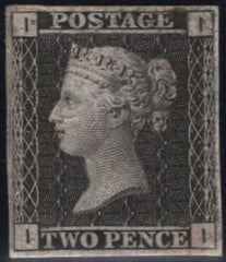 143540  1867 PARIS EXHIBITION PROOF 2d BLACK PL.9 IMPERFORATE (II) (SPEC DP49).