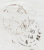 143560 1844 MAIL LONDON TO TAUNTON PAIR 1d PL.47 (SG8) GOOD USED.