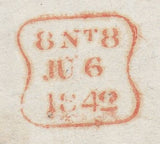 143562 1842 MAIL USED WITHIN LONDON 2d BLUE (SG14) 'T.P/Strand.B' HANDSTAMP (L505).