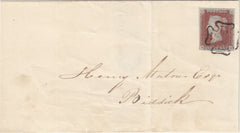 143569 1841 PART WRAPPER USED WITHIN DURHAM CHESTER LE STREET TO BIDDICK 1d PL.9 (SG7)(NA).