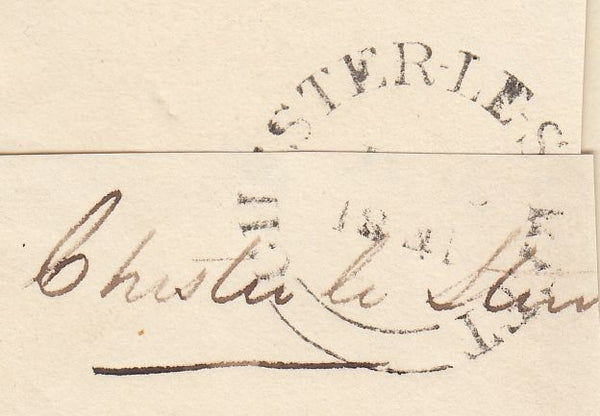 143569 1841 PART WRAPPER USED WITHIN DURHAM CHESTER LE STREET TO BIDDICK 1d PL.9 (SG7)(NA).