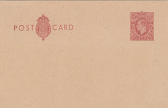 143571 1951 2d RED-BROWN POSTCARD UNUSED, MASSIVELY UNDER-INKED PRINTING FLAW..