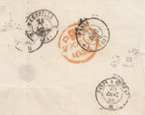 143576 1856 LARGE PART WRAPPER LIVERPOOL TO MARSEILLES 2d BLUE PL.5 (SG34) 'LIVERPOOL/466' SPOON (RA 68).