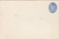 143593 1879 HERTFORD COLLEGE, OXFORD ½d BLUE EMBOSSED POSTCARD,  3" X 4½".