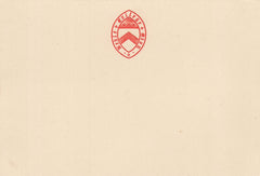 143595 CIRCA 1875 KEBLE COLLEGE, OXFORD ½d VERMILION EMBOSSED POSTCARD, 3" X 4½".