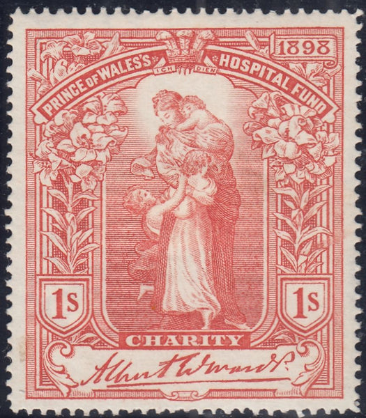 143601 1897-98 QUEEN VICTORIA 'PRINCE OF WALES HOSPITAL FUND/CHARITY' UNUSED GROUP OF SIX.