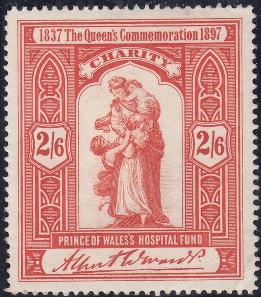 143601 1897-98 QUEEN VICTORIA 'PRINCE OF WALES HOSPITAL FUND/CHARITY' UNUSED GROUP OF SIX.