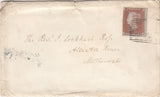 143602 1852 1D ARCHER PL.98 EXPERIMENTAL PERFORATION (SG16b) ON COVER USED IN SCOTLAND.