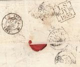 143613 1855 MAIL LONDON TO LYONS, FRANCE WITH 1d (SG17) X 4.