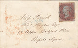 143616 1850 MAIL USED IN LONDON 1d PL.98 (SG8)(TL) 'Clerkenwell Green' RECEIVER'S HANDSTAMP (L514/CLERK17).
