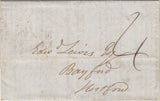 143625 1839 UNIFORM FOURPENNY POST LONDON TO BAYFORD, HERTFORD CHARGED '4'.