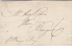 143631 1792 MAIL LONDON TO BANGOR, WALES WITH MANUSCRIPT 'P Bangor Bag'.
