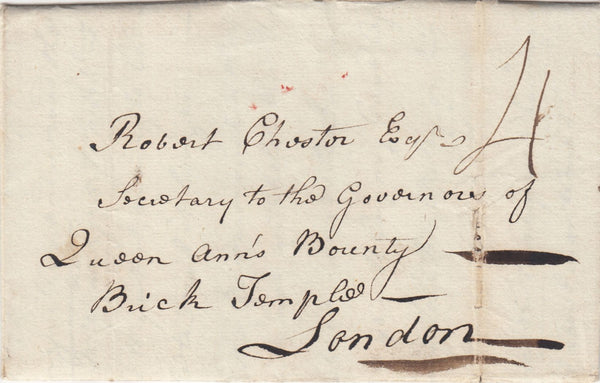 143633 1782 MAIL HOLYHEAD, ANGLESEA TO LONDON WITH 'BANGOR' HANDSTAMP (W184).