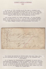 143644 1809 SOLDIERS CONCESSIONARY RATE LETTER DEAL CAMP, KENT TO ANGLESEA, NORTH WALES.