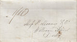 143648 1834 MAIL BANGOR TO DERBY PAYING '1/10' DOUBLE RATE LETTER (1s 8d) AND 2d CONWAY BRIDGE CHARGE.