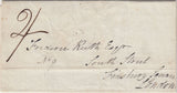 143649 1828 MAIL TREBAN (TREBORTH), CAERNARVONSHIRE TO LONDON, DOUBLE RATE, 'BANGOR/248' CIRCULAR MILEAGE MARK (W202).