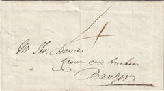 143671 1817 COACHING INN RECEIPT 'T. DAVIES, CROWN AND ANCHOR INN, BANGOR'.