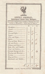 143672 1832 COACHING INN RECEIPT 'HENRY DENMAN, LIVERPOOL ARMS INN, BANGOR'.