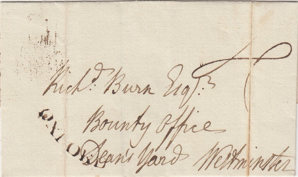 143678 1795 MAIL OXFORD TO LONDON 'OXFORD' CONCAVE HANDSTAMP (OX169).