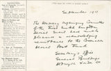 143688 1911 FIRST OFFICIAL U.K. AERIAL POST LONDON POSTCARD IN OLIVE GREEN TO MANCHESTER.