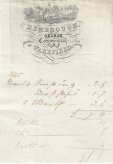 143707 CIRCA 1820 COACHING INN RECEIPT 'HEMBROUGH, GEORGE, COMMERCIAL WAKEFIELD'.