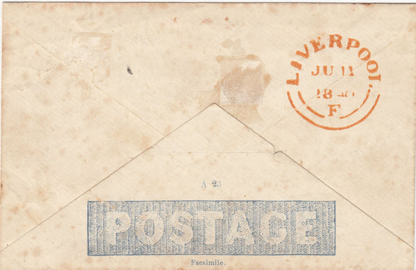 143727 CIRCA 1900 2d MULREADY ENVELOPE 'BRINKMAN' FORGERY, 'USED'.