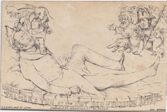 143728 1840 ACKERMANN CARICATURE NO.2 'PALMER'S TUN or the HOT BED of FOREIGN AFFAIRS'  FRONT ONLY, GOOD TO FINE UNUSED.