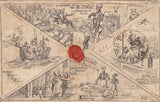 143730 1841 R W HUME CARICATUE No.3 'ELEPHANT IN A KILT, GOOD USED LONDON TO REDRUTH, CORNWALL THENCE REDIRECTED TO BODMIN AND SURCHARGED.