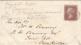143734 1855 MAIL SOUTH PETHERTON, DEVON TO TRINITY COLLEGE CAMBRIDGE DIE 2 1d PL.6 (SPEC C6).