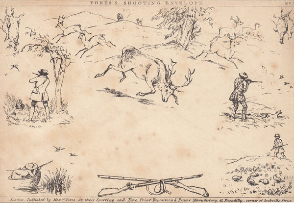 143760 1840 ORIGINAL 'FORES'S SHOOTING ENVELOPE No.7' UNUSED.