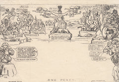 143762 1840 THOMAS WHITE CARICATURE, FINE UNUSED FRONT LETTER SHEET FORMAT.