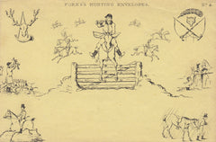 143764 CIRCA 1890 DERAEDEMAEKER REPRINT 'FORES'S HUNTING ENVELOPES No.4' FINE UNUSED.